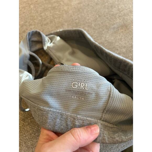 Athleta Girl Sports Bra Size Extra Extra Large (16) heathered Gray - Picture 4 of 4